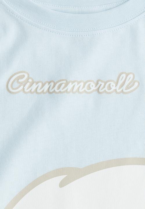H&M - Printed cotton T-shirt -  light blue/cinnamoroll