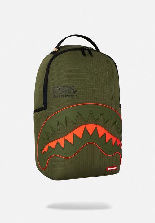 Sprayground - Nylon shark central army dlx-ripstop backpack - green
