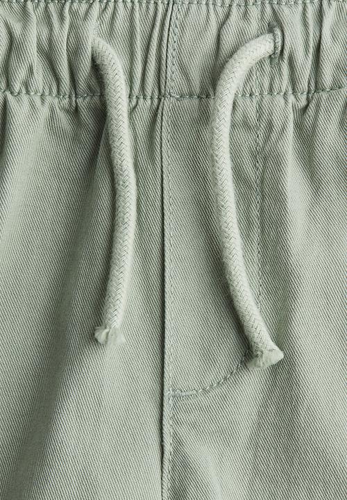 H&M - Twill joggers - light dusty green