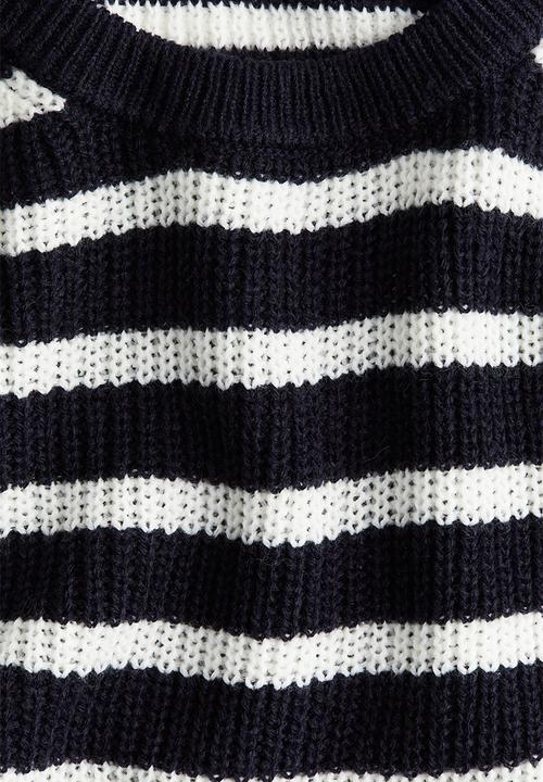 H&M - Sweater vest - navy blue/striped