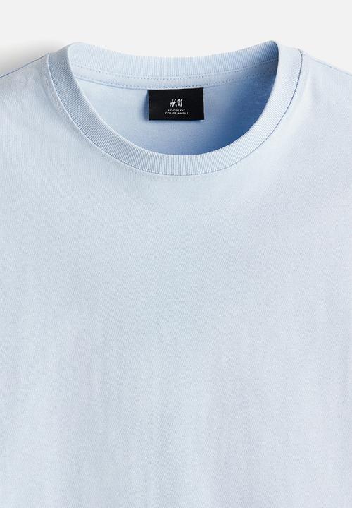 H&M - Loose fit T-shirt - light blue