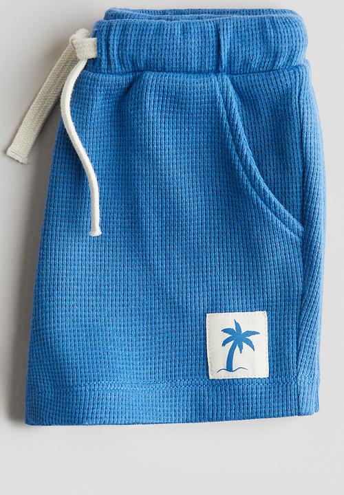 H&M - Waffled cotton shorts - bright blue