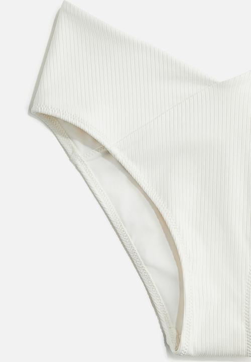 H&M - High rise cheeky bikini bottoms - white