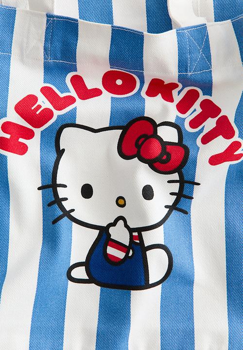 H&M - Print-motif tote bag - blue hello kitty