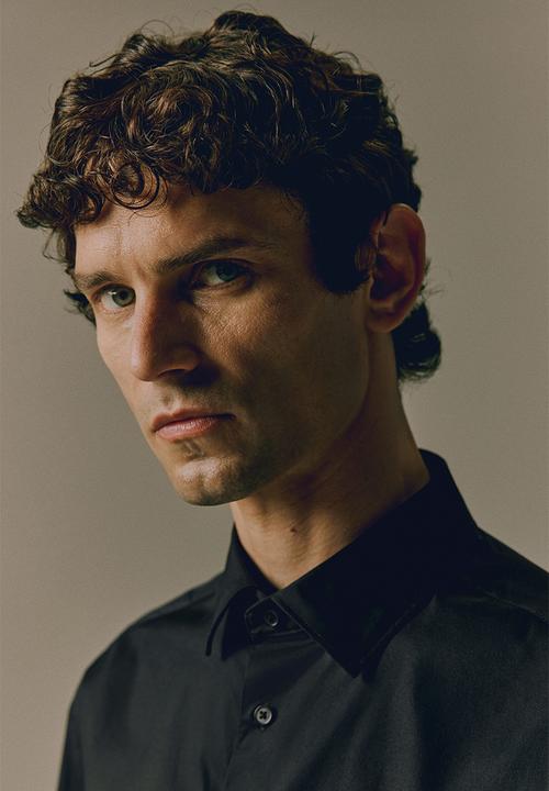H&M - Slim fit stretch shirt - black