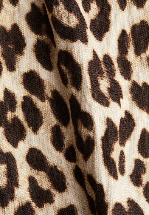 H&M - Shift dress - light beige/leopard print