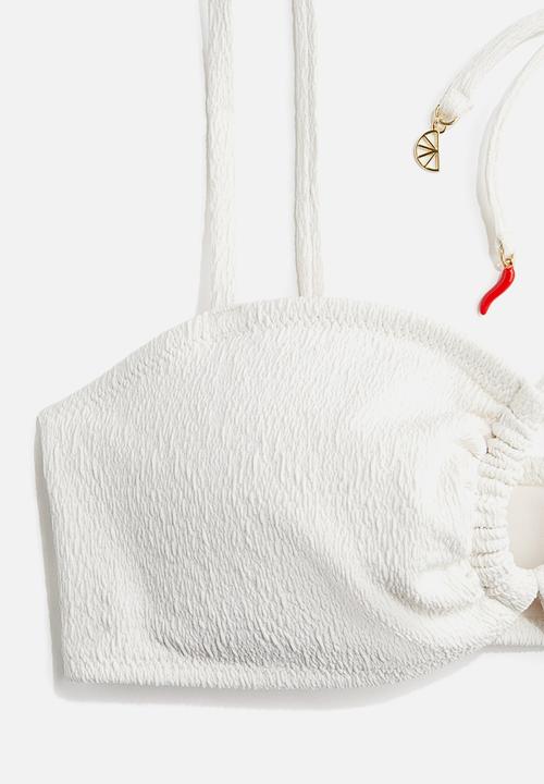 H&M - Padded bikini top - white
