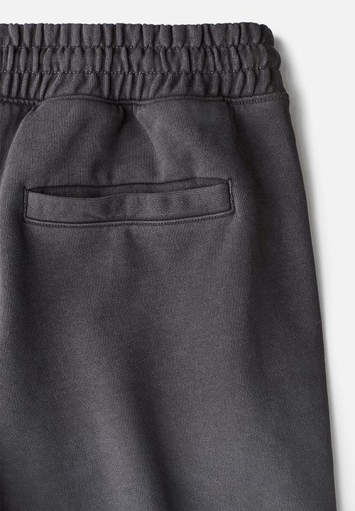 H&M - Relaxed fit cotton sweatshorts - dark grey