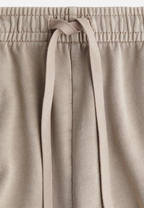 H&M - Washed cotton sweatshorts - light greige