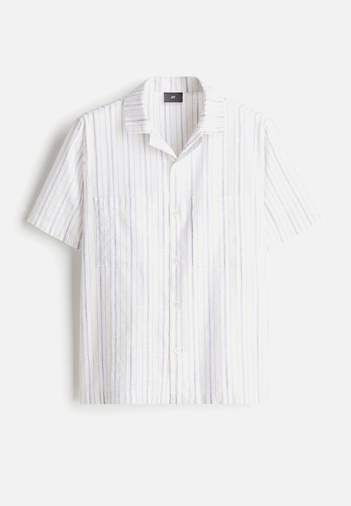 H&M - Cotton pyjama shirt and shorts - white