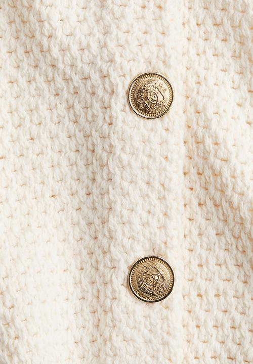 H&M - Textured-knit cardigan - cream