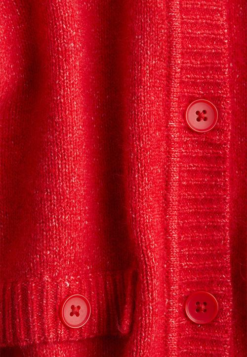 H&M - Short-sleeved cardigan - red marl