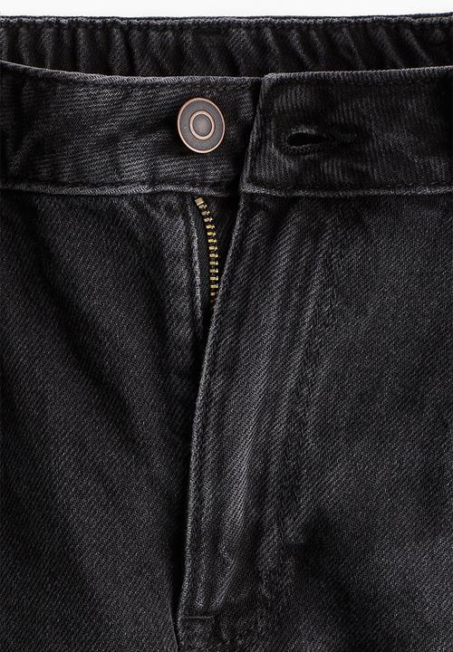 H&M - Frayed-edge denim shorts - washed black