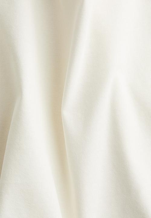 H&M - Cropped scoop-neck t-shirt - cream