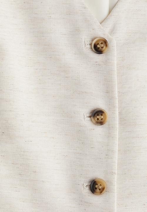 H&M - Tailored suit waistcoat - light beige marl