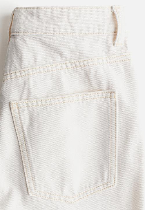 H&M - Wide ultra high jeans - white