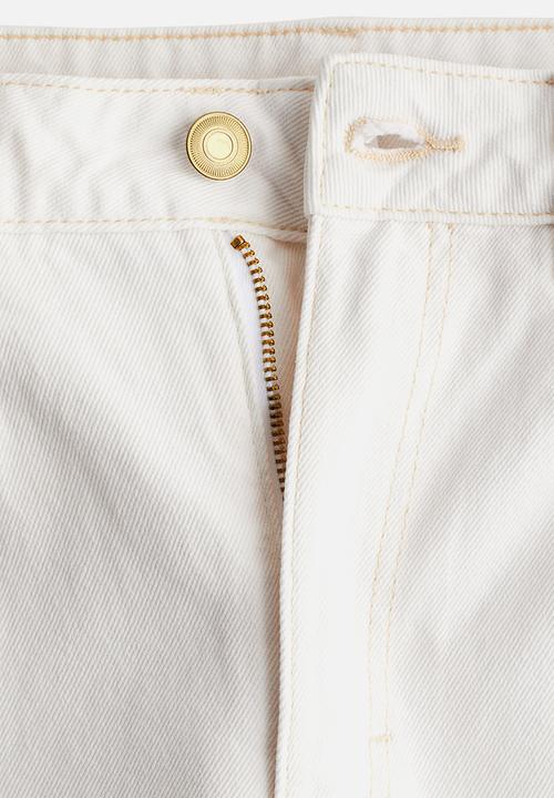 H&M - Wide ultra high jeans - white