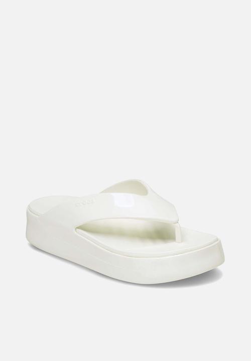 Crocs - Getaway way platform patent flip - chalk