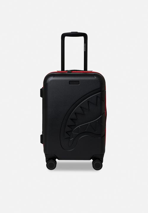 Sprayground - Printed zipper shark carry-on luggage - black