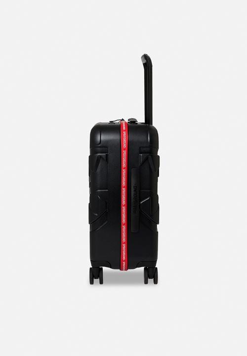 Sprayground - Printed zipper shark carry-on luggage - black
