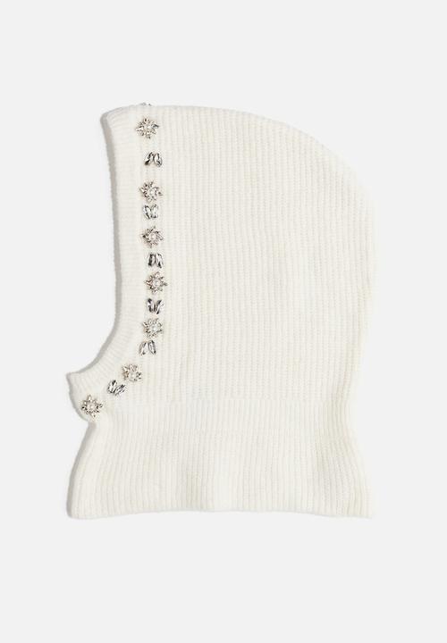 H&M - Embellished balaclava - light beige