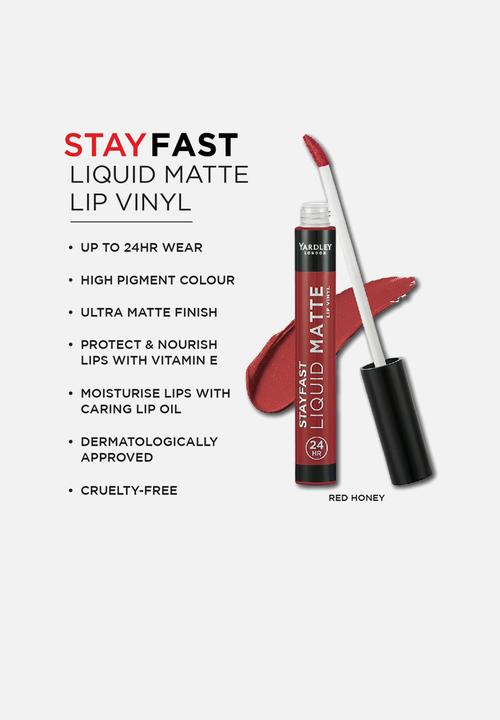 Yardley London - Stayfast Liquid Matte Vinyl Lipstick - Red Honey