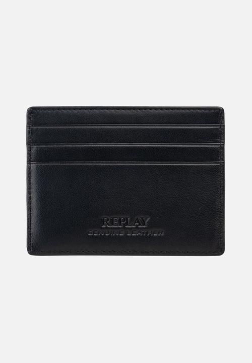 Replay - Sheep Plain Leather Wallet - Black