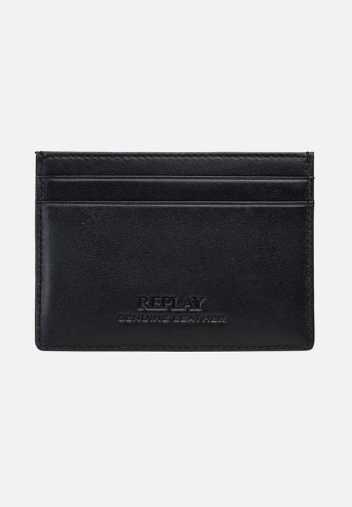 Replay - Sheep Plain Leather Wallet - Black