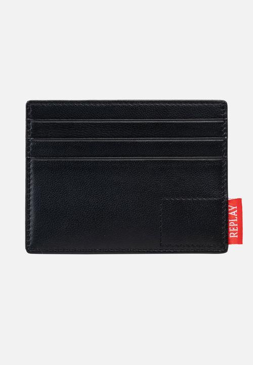 Replay - Sheep Plain Leather Wallet - Black