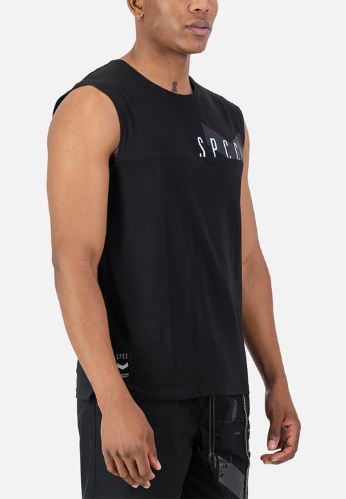 S.P.C.C - Surge Atlas Sleeveless Tee  - Black Regular Fit Signature S/Less Tee Black