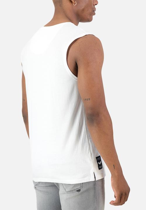S.P.C.C - Surge Atlas Sleeveless Tee  - Regular Fit Signature S/Less Tee Optical White