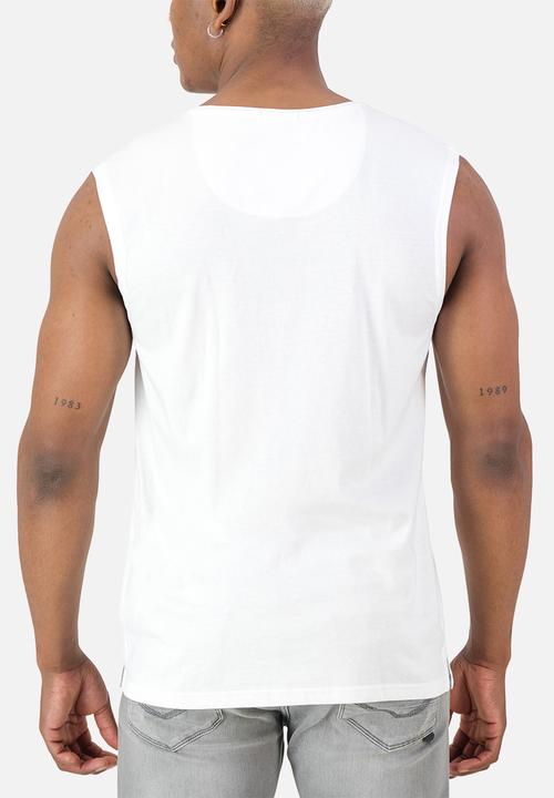 S.P.C.C - Surge Atlas Sleeveless Tee  - Regular Fit Signature S/Less Tee Optical White