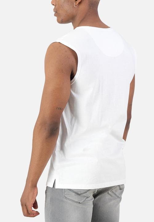 S.P.C.C - Surge Atlas Sleeveless Tee  - Regular Fit Signature S/Less Tee Optical White