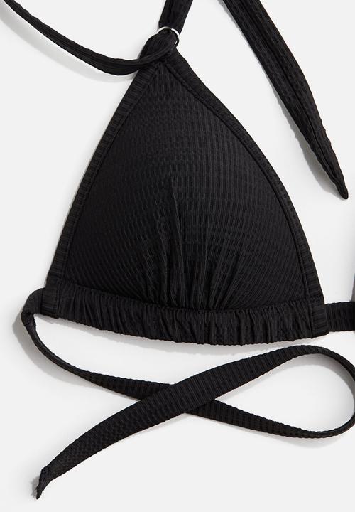 H&M - Push-up triangle bikini top - black