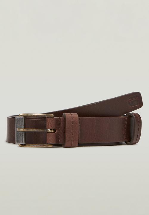 G-STAR - Correct Belt - Oxide Gold/Brown Chocolate