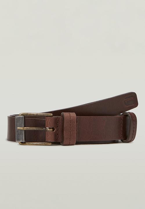 G-STAR - Correct Belt - Oxide Gold/Brown Chocolate