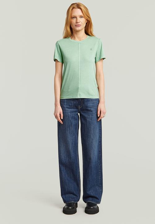 G-STAR - Overdyed Front Seam Top Wmn - Granite Green Gd