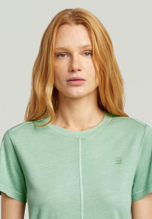 G-STAR - Overdyed Front Seam Top Wmn - Granite Green Gd