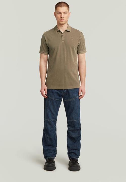 G-STAR - Dunda Overdyed Slim Polo S\S - Desert Palm Gd