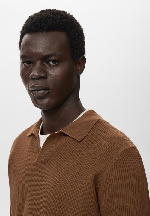 MANGO - Polo Antiguas - Tobacco-Brown