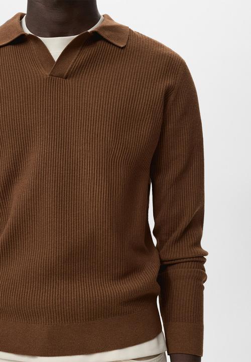 MANGO - Polo Antiguas - Tobacco-Brown