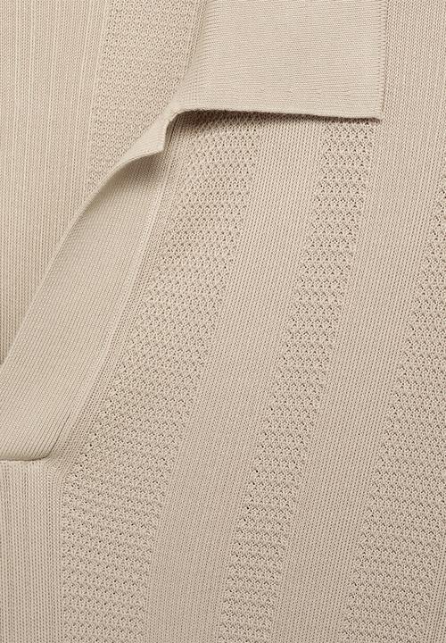 MANGO - Polo Knitted  Manfio - Grey Stone