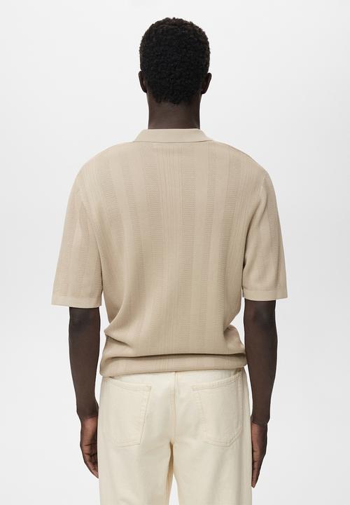 MANGO - Polo Knitted  Manfio - Grey Stone