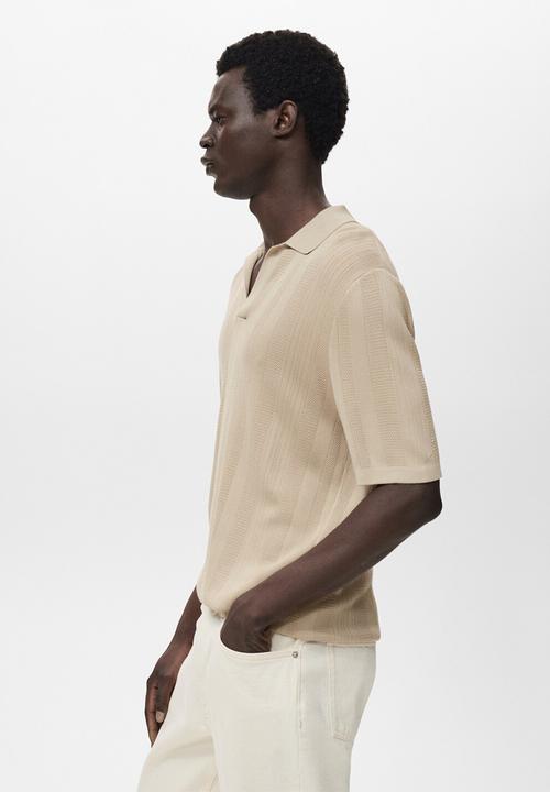 MANGO - Polo Knitted  Manfio - Grey Stone