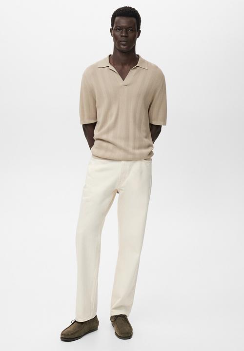 MANGO - Polo Knitted  Manfio - Grey Stone
