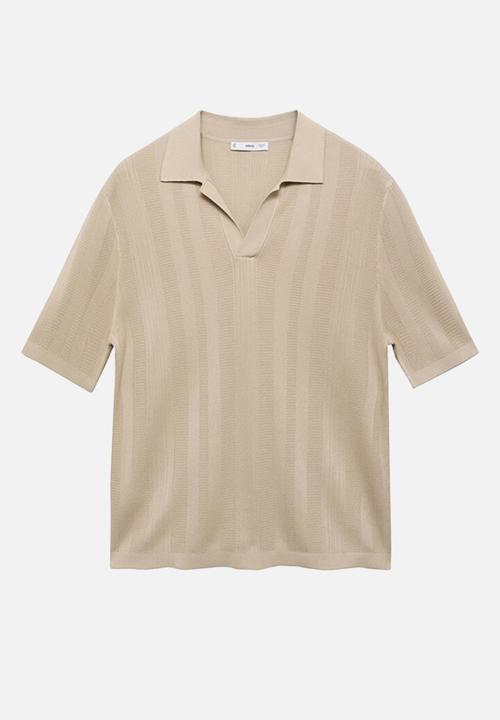 MANGO - Polo Knitted  Manfio - Grey Stone