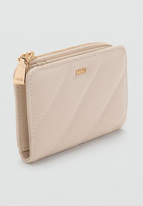 MANGO - Diagonal wallet-natural