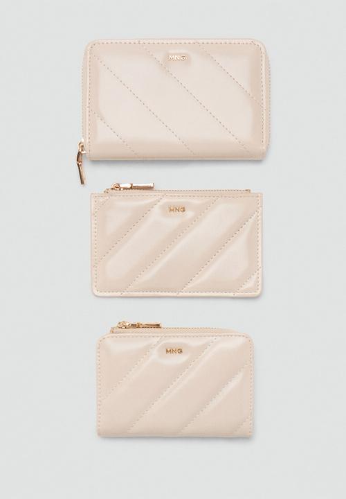 MANGO - Diagonal wallet-natural
