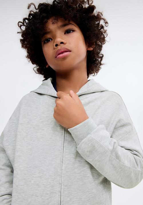 MANGO - Zipped hoodie - grey