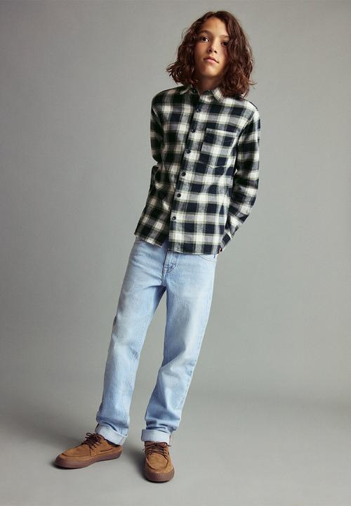 MANGO - Jeans Regular - Open Blue
